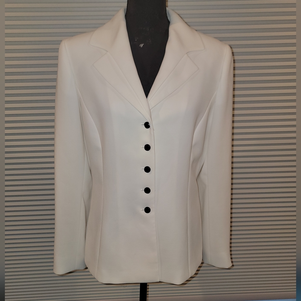 TAHARI Elegant Ivory Women's Blazer Size 12